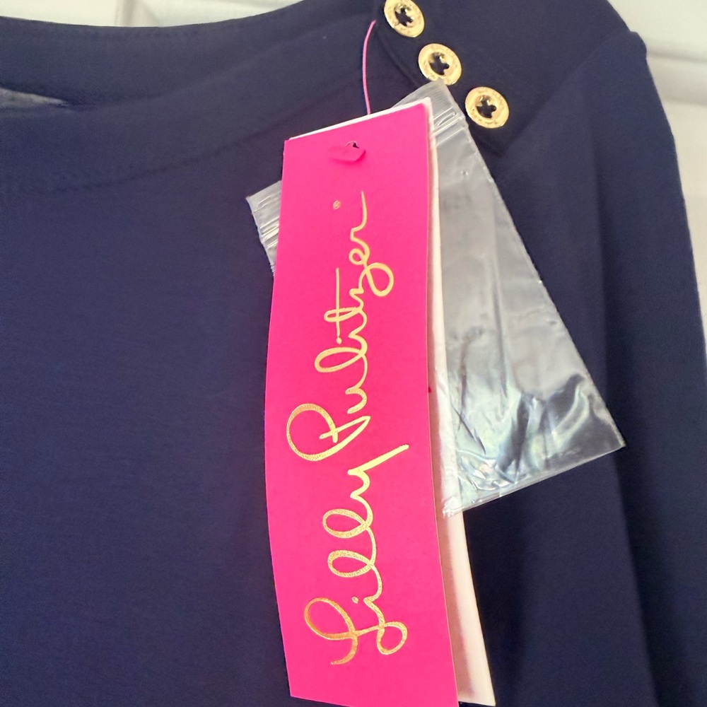NWT Lilly Pulitzer Sophie UPF 50+ Dress in a True Navy
Size - Large - Picture 9 of 12